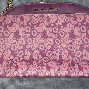 Michael Kors Purple and Pink Patterned Clutch